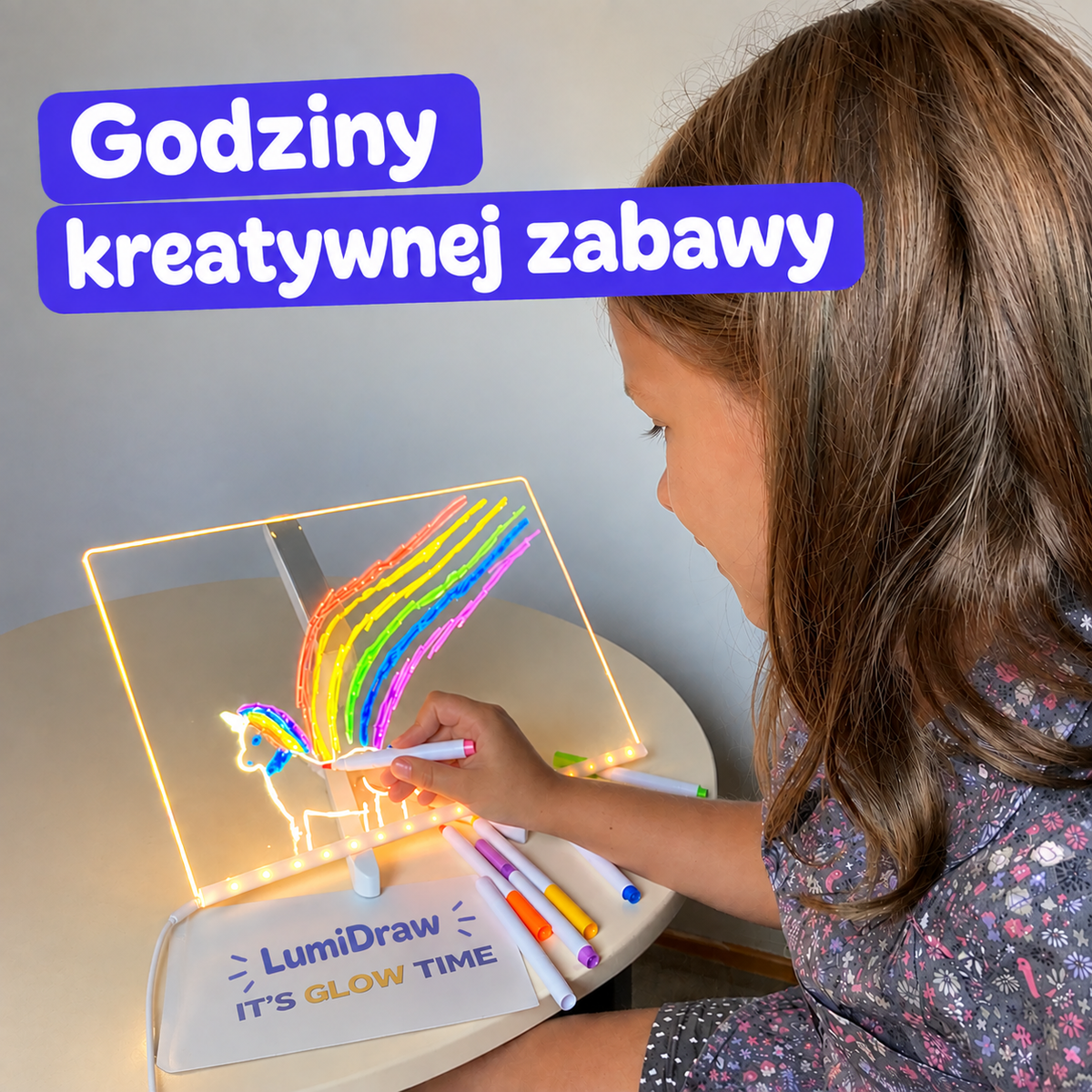 12 kolorowych pisaków do tablicy LumiDraw