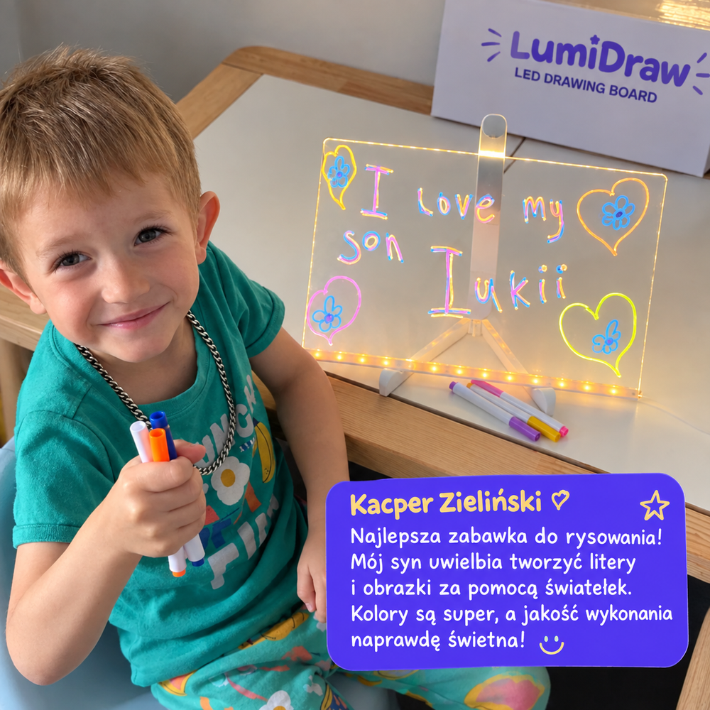 LumiDraw™ Podświetlana tablica do rysowania LED